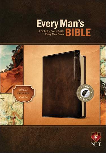 NLT Every Man's Bible Explorer LeatherLike Brown Indexed