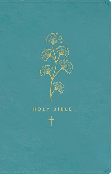 NLT Premium Gift Bible, LeatherLike, Teal Cross, Red Letter