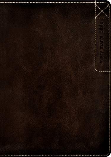 NLT Every Man's Bible Large Print LeatherLike Rustic Brown