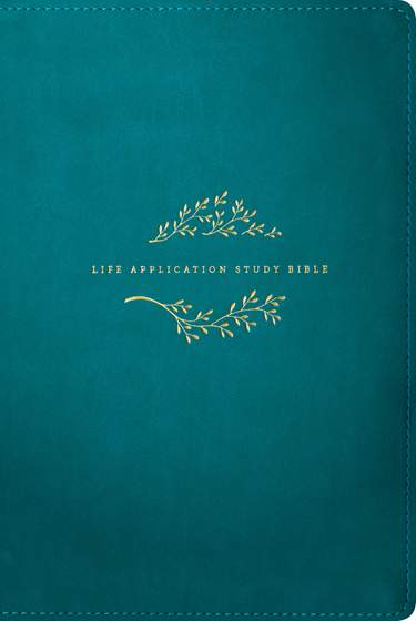 NKJV Life Application Study Bible, Third Edition, Large Print, LeatherLike/Teal Blue, Red Letter