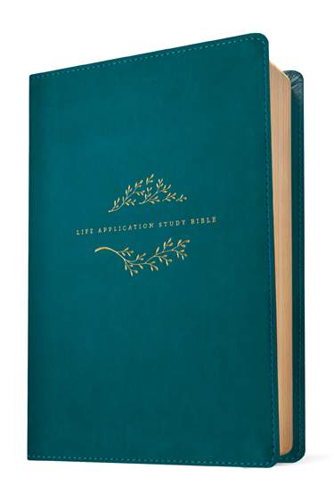 NKJV Life Application Study Bible, Third Edition, Large Print, LeatherLike/Teal Blue, Red Letter