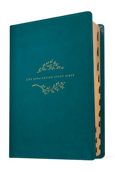 NKJV Life Application Study Bible, Third Edition, Large Print, LeatherLike, Indexed/Teal Blue, Red Letter