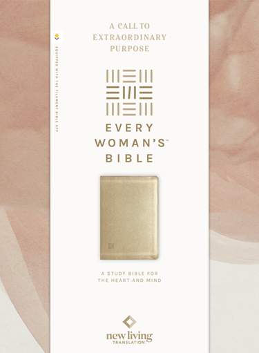 NLT Every Woman’s Bible, Filament Enabled, LeatherLike, Soft Gold, Red Letter