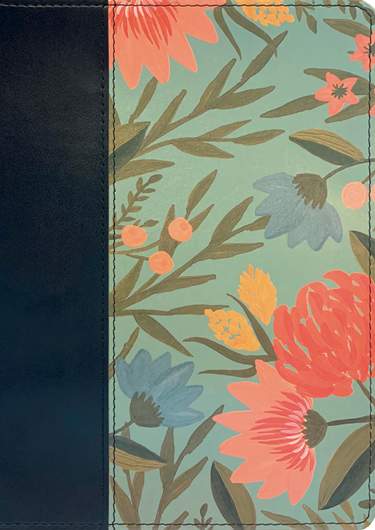 NLT Life Application Study Bible Leatherlike Teal Floral Indexed 3rd Edition