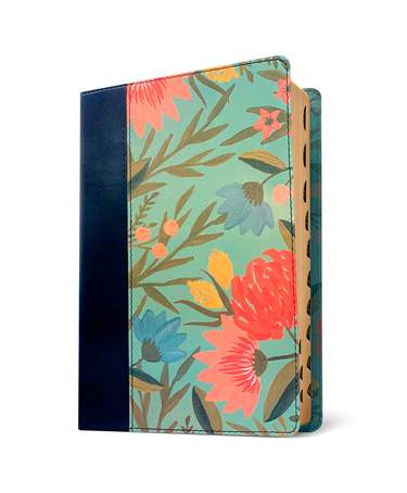 NLT Life Application Study Bible Leatherlike Teal Floral Indexed 3rd Edition