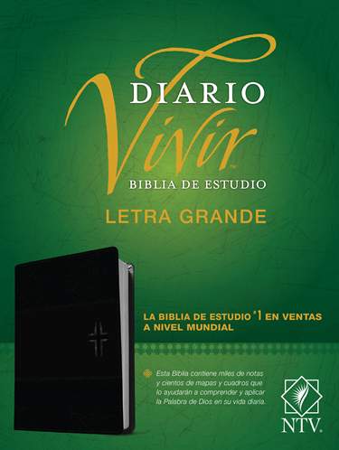 NTV Biblia de Estudio del Diario Vivir letra grande Onyx Indexed