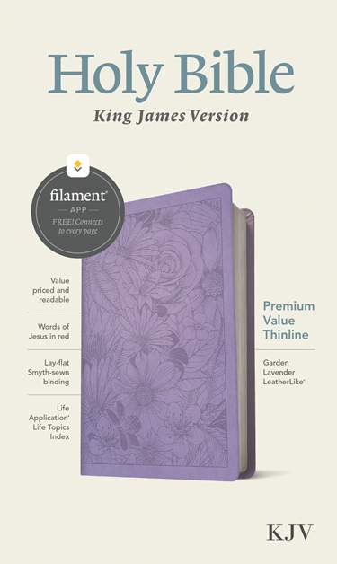 KJV Filament Premium Value Thinline Bible Garden Lavender