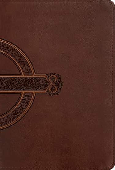 NLT Filament Comp Giant Print Bible Mahogany Celtic Cross