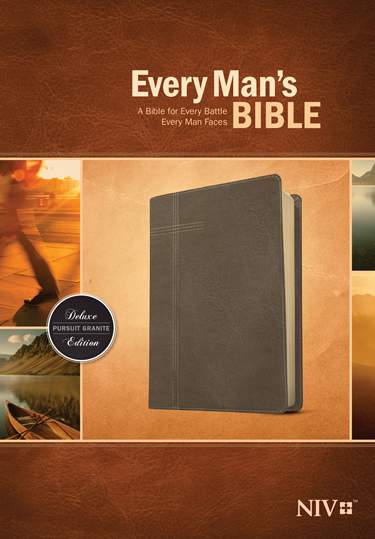 NIV Every Man's Bible, Leatherlike Pursuit Granite
