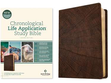 NLT Chronological Life Application Study Bible, Second Edition, LeatherLike, Heritage Oak Brown
