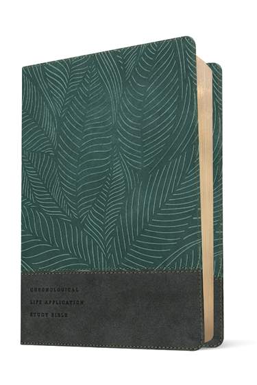 NLT Chronological Life Application Study Bible, Second Edition, LeatherLike, Palm Forest Teal
