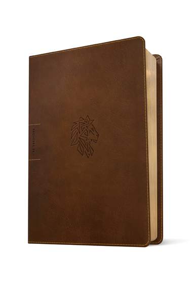 NLT Courage For Life Study Bible for Men, Filament Rustic Brown