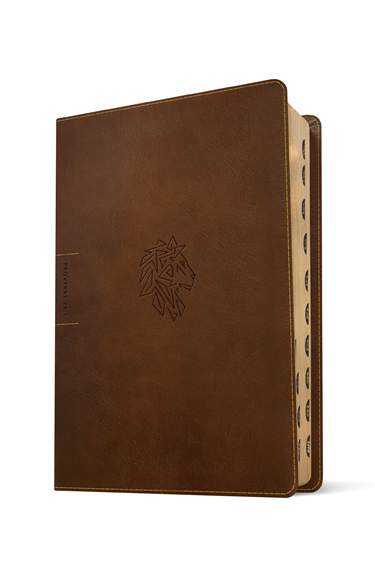 NLT Courage For Life Study Bible for Men, Filament-Rustic Brown Indexed