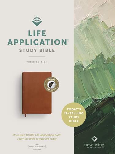 NLT Life Application Study Bible, Third Edition, Genuine Leather, Indexed, Brown, Red Letter