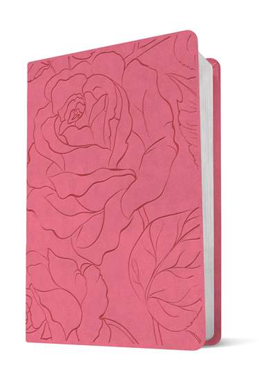 NLT Premium Value Compact Bible, Filament Enabled Edition, LeatherLike/Pink Rose