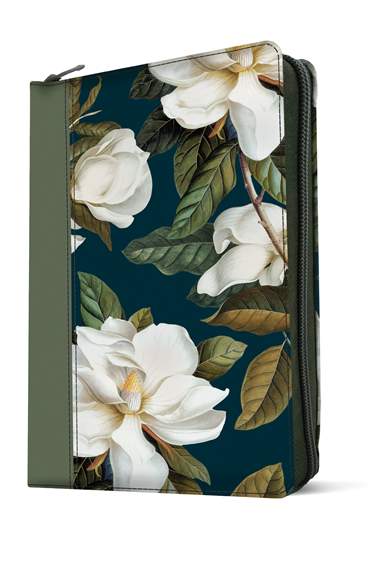 NLT Giant Print Compact Bible (Magnolia Sage Green)