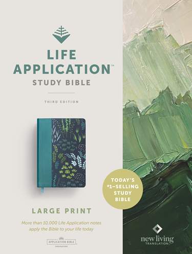 NLT Life Application Study Bible, Third Edition, Large Print, LeatherLike, Meadow Teal