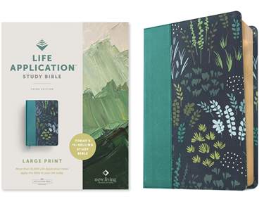 NLT Life Application Study Bible, Third Edition, Large Print, LeatherLike, Meadow Teal