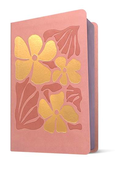NLT Kids Bible, Thinline Reference Edition LeatherLike, Tropical Flowers Dusty Pink