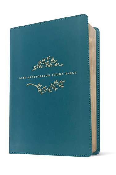 NLT Life Application Study Bible, Third Edition, Personal Size, LeatherLike, Teal Blue, Red Letter