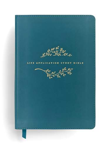 NLT Life Application Study Bible, Third Edition, Personal Size, LeatherLike, Indexed, Teal Blue, Red Letter