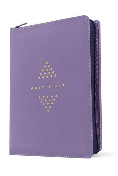 NLT Compact Giant Print Zipper Bible, Filament-Enabled Edition, Diamond Lavender, Indexed