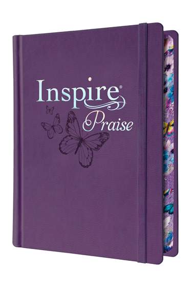 Inspire PRAISE Bible NLT , Filament Enabled Edition, LeatherLike Hardcover, Purple