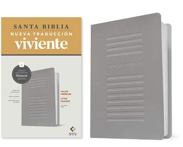 Biblia valor prémium NTV, letra grande con Filament, LeatherLike, Gray