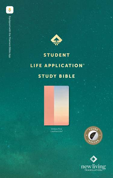 NLT Student Life Application Study Bible, Filament Enabled, LeatherLike, Indexed, Ombre Pink, Red Letter
