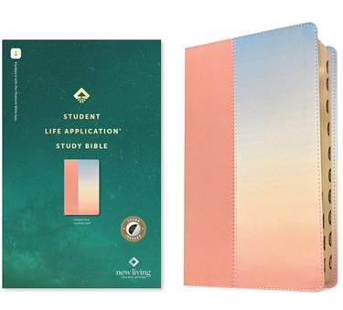 NLT Student Life Application Study Bible, Filament Enabled, LeatherLike, Indexed, Ombre Pink, Red Letter