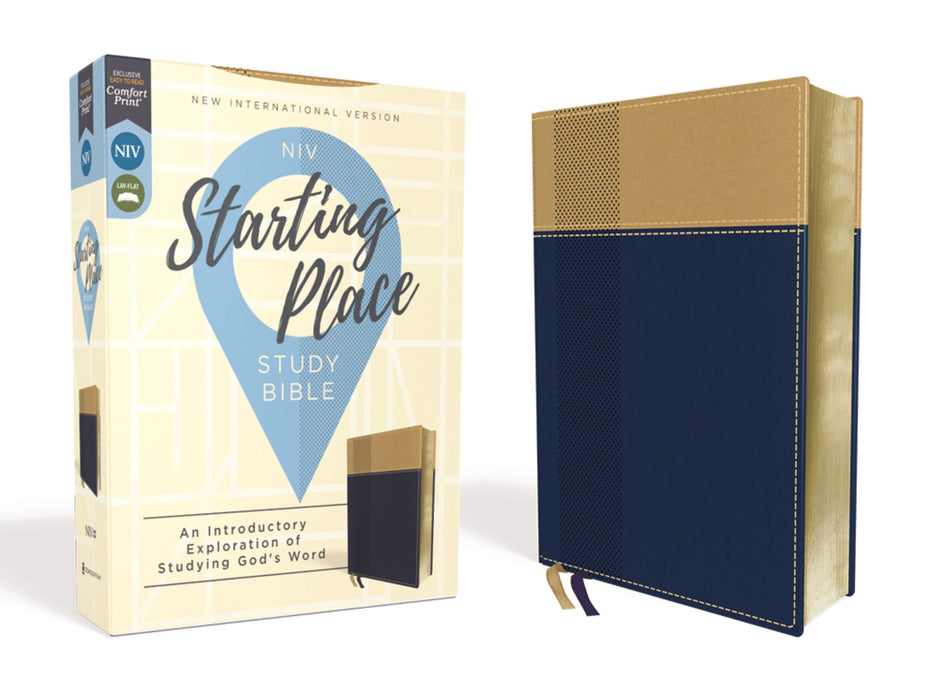 NIV Starting Place Study Bible (Blue/Tan Leathersoft)