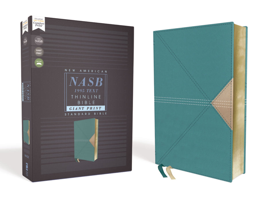 NASB Giant Print Thinline Bible Red Letter Edition, 1995 Text (Teal Leathersoft)