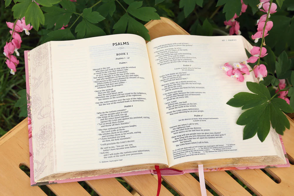 NIV, Artisan Collection Bible, Pink Floral Cloth Over Board