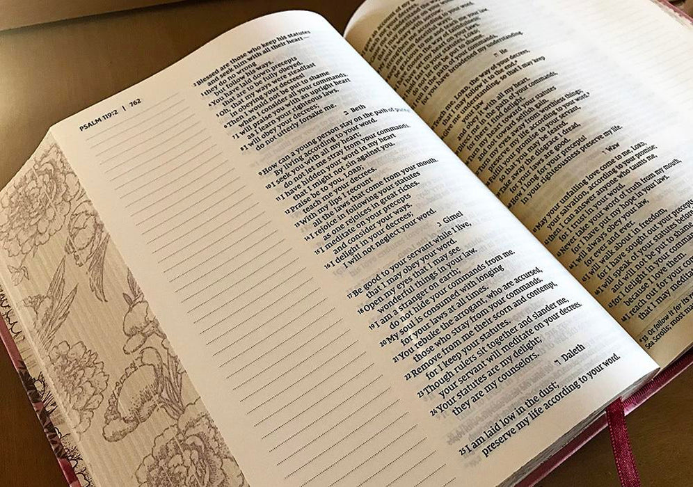 NIV, Artisan Collection Bible, Pink Floral Cloth Over Board