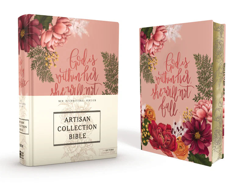 NIV, Artisan Collection Bible, Pink Floral Cloth Over Board