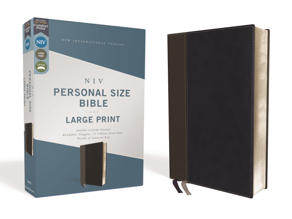 NIV Personal Size Bible Large Print Red Letter Edition (Black Leathersoft) - Morning Star Christian Bookstores