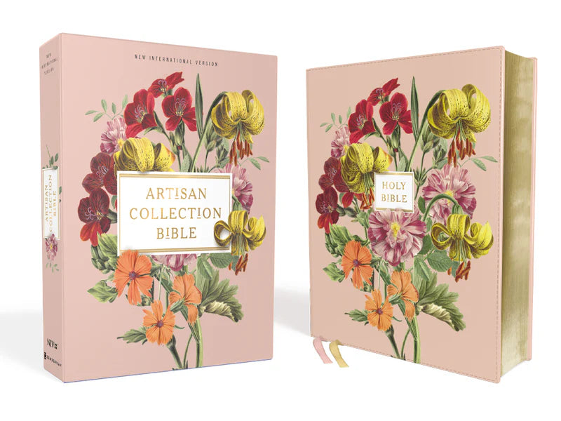 NIV Artisan Collection Bible, Leathersoft Blush Floral, Red Letter Edition