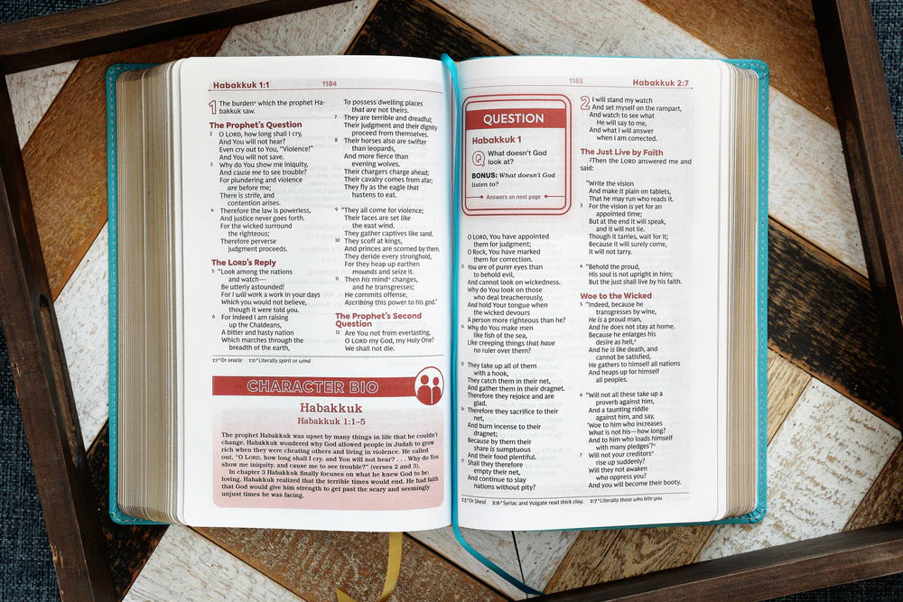 NKJV, Teen Study Bible, Leathersoft, Teal, Comfort Print