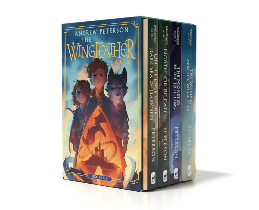 Wingfeather Saga Boxed Set (On the Edge of the Dark Sea of Darkness; North! Or Be Eaten; The Monster in the Hollows; The Warden and the Wolf King) by Andrew Peterson