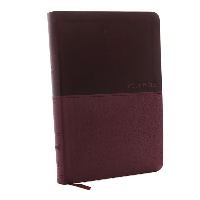 NKJV Red Letter Value Thinline Bible Large Print (Burgundy Leathersoft)