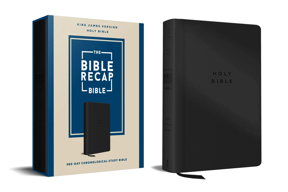 KJV The Bible Recap 365-Day Chronological Study Bible, Imitation Leather, Black