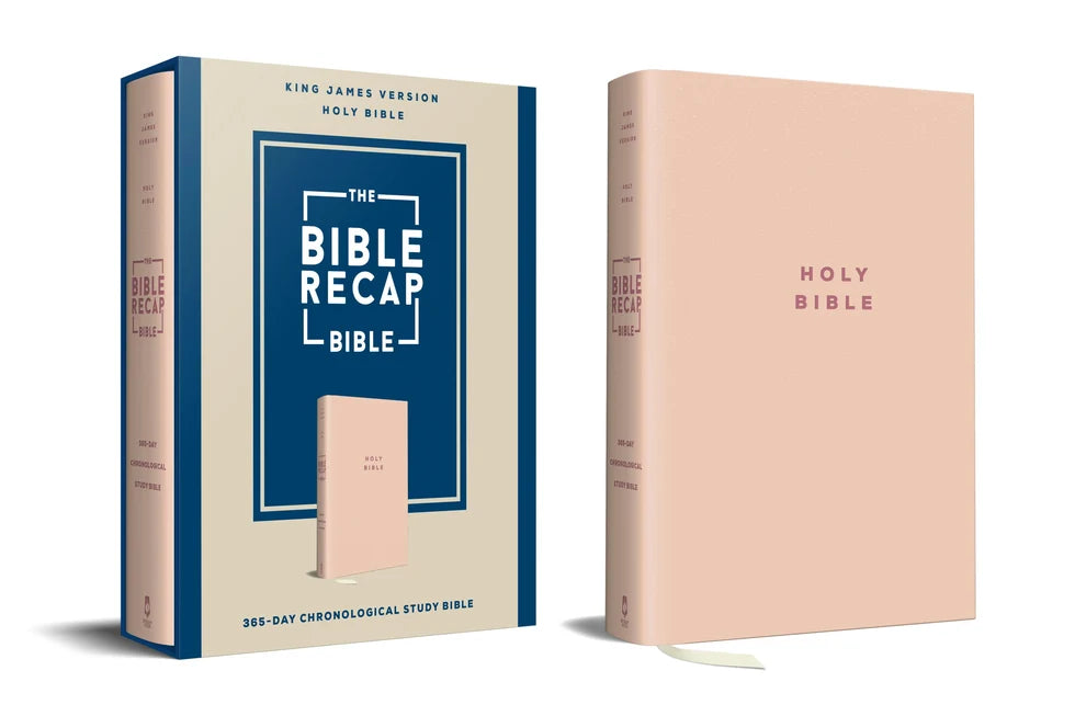 KJV The Bible Recap 365-Day Chronological Study Bible, Imitation Leather, Pink