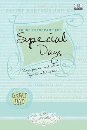 Church Programs for Special Days: Plays, Poems, and Ideas for 10 Celebrations! (Holiday Program Books) cover image