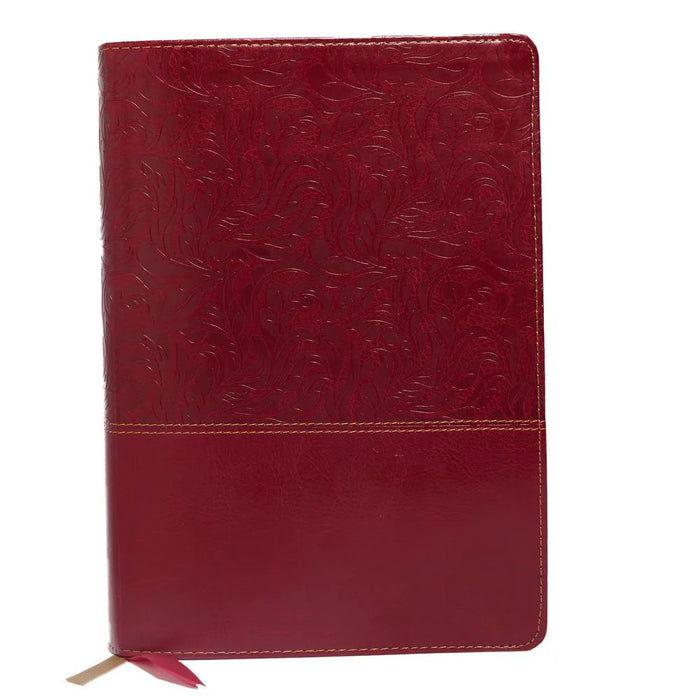 NKJV Study Bible Cranberry Leathersoft Full - Color Ed