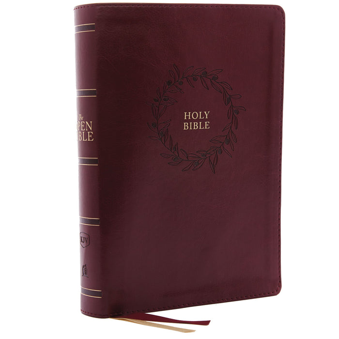 KJV Open Bible, Indexed (Burgundy Leathersoft) - Morning Star Christian Bookstores