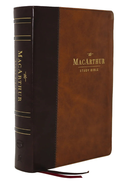 NKJV MacArthur Study Bible Brown Leathersoft - 2nd Edition