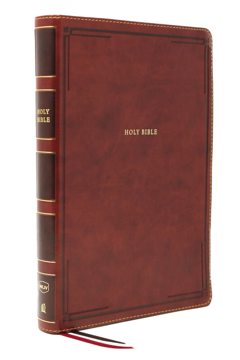 NKJV Thinline Bible, Giant Print, Brown Leathersoft