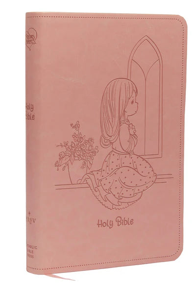 NRSVCE Precious Moments Bible Pink Leathersoft Catholic Edition