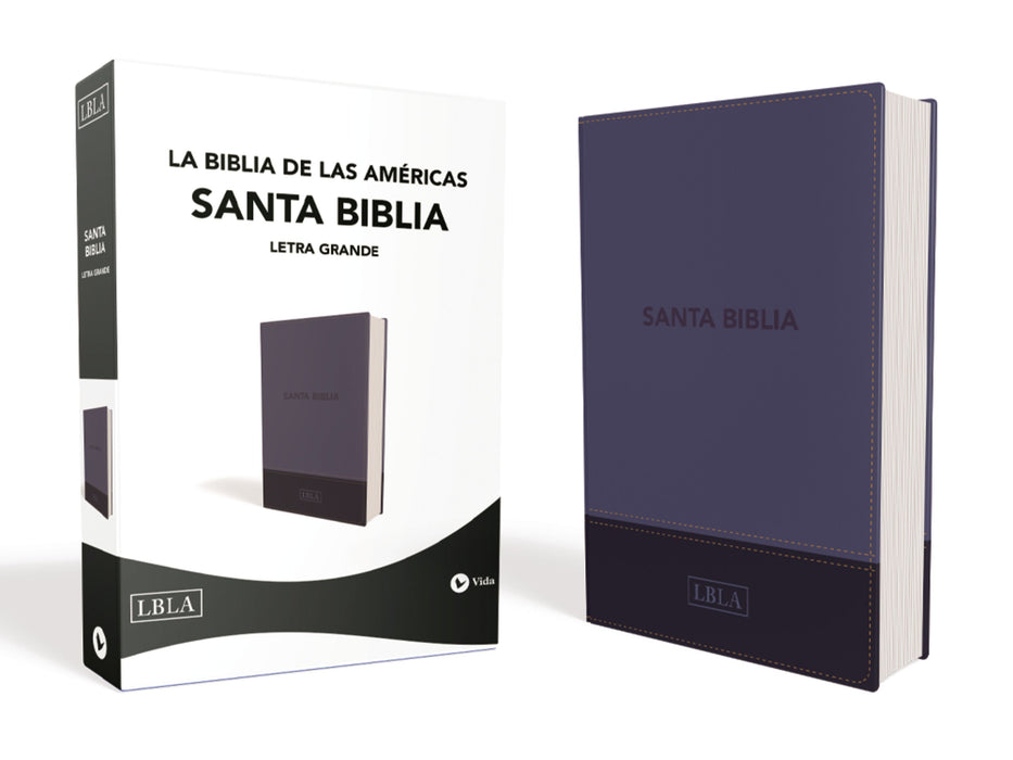 Biblia LBLA Letra Grande Tamaño Manual, Piel Imitación Azul (Handy-Size Large Print Bible, Blue Leatherlike)