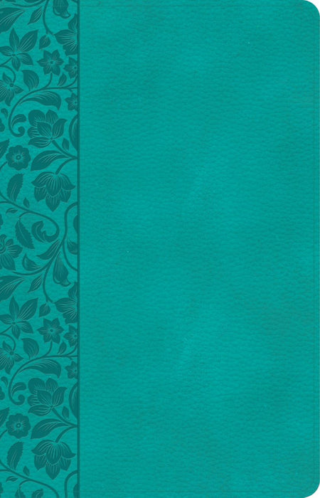 CSB Large Print Personal Size Reference Bible - LeatherTouch, teal (indexed)